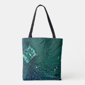 Tote Bag Arrière - plan de carte de circuits électroniques, (Dos)