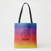 Tote Bag arrière - plan de coucher de soleil audacieux avec (Devant)