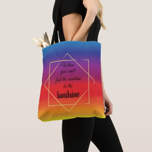 Tote Bag arrière - plan de coucher de soleil audacieux avec (De près)