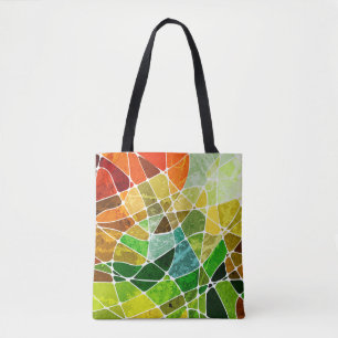 Tote Bag Arrière-plan de grunge géométrique abstrait, grung