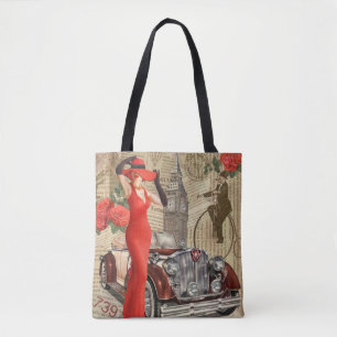 Tote Bag Arrière - plan de journal déchiré par le poster