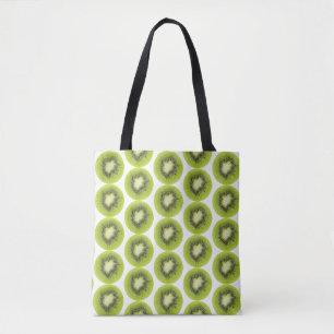 Tote Bag Arrière - plan de kiwi frais. Motif de tranches ro