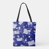 Tote Bag Arrière - plan de livres bleus (Dos)