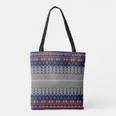 Tote Bag Arrière - plan de l'ornementation géométrique Ikat (Dos)