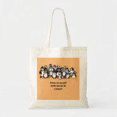 Tote Bag Arrière - plan de pingouins mignon animé (Devant)