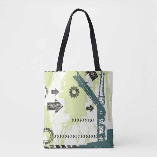 Tote Bag Arrière - plan de pointe abstrait (Devant)
