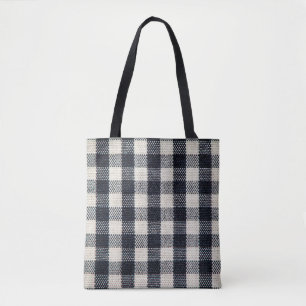 Tote Bag Arrière - plan de texture coton plaid.