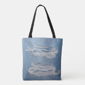 Tote Bag Arrière - plan de texture de jean bleu déchirée. D (Dos)