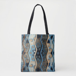 Tote Bag Arrière - plan de texture sans soudure. Ondes de s