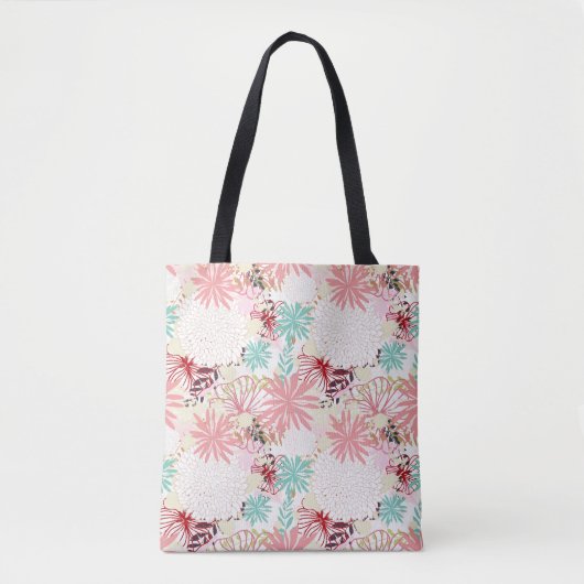Tote Bag Arrière - plan floral 4 (Devant)