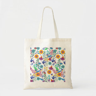 Tote Bag Arrière - plan floral exotique coloré Motif-23145