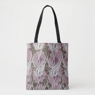Tote Bag Arrière - plan floral sans soudure, art à motifs s