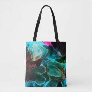 Tote Bag Arrière - plan magique. Peinture manuelle. Flow Cr