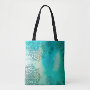 Tote Bag Arrière - plan mandala grunge motif