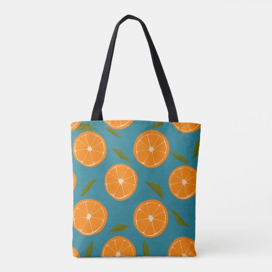 Tote Bag Arrière - plan Motif Oranges de tranches (Dos)