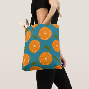 Tote Bag Arrière - plan Motif Oranges de tranches
