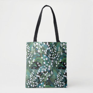 Tote Bag Arrière - plan Motif sans couture Lily Valley