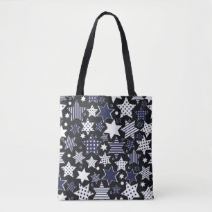 Tote Bag Arrière - plan motif transparent avec starspat sty