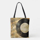 Tote Bag arrière - plan musical vintage (Dos)