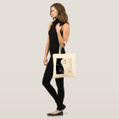 Tote Bag Arrière - plan Noir Et Argent (Devant (modèle))