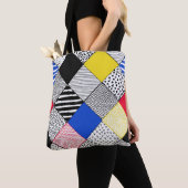 Tote Bag Arrière - plan Patchwork Dessiné À La Main. Textur (De près)