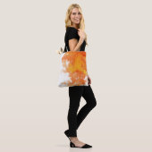 Tote Bag Arrière - plan peint à la main abstrait (Sur le modèle)