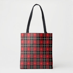 Tote Bag Arrière - plan rouge de plaid