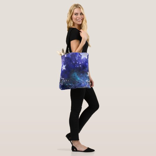 Tote Bag Arrière - plan spatial avec étoiles (Sur le modèle)