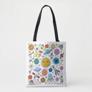 Tote Bag Arrière - plan spatial. Planètes du système solair