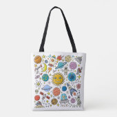 Tote Bag Arrière - plan spatial. Planètes du système solair (Dos)