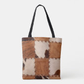 Tote Bag Arrière - plan texturé en cuir gros plan. (Dos)