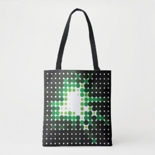 Tote Bag Arrière - plan vintage géométrique et coloré. ha A
