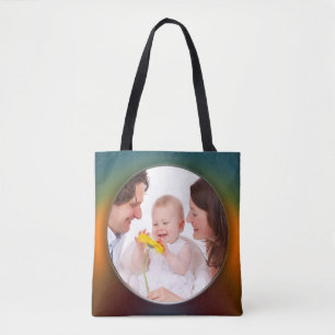 Tote Bag Arrondi en Carré Cadre couleur 1 + votre photo