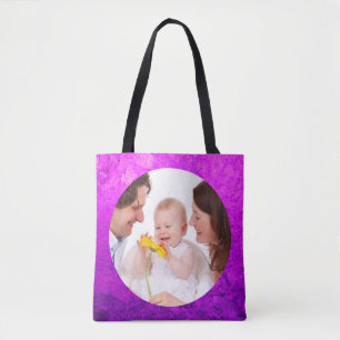 Tote Bag Arrondi en Carré Frame splatter 7 + votre photo