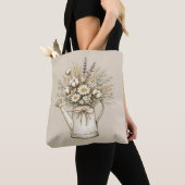Tote Bag Arrosoir de Ferme Rustique (De près)