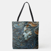Tote Bag Art 3D de la femme Lune (Devant)
