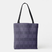 Tote Bag Art à l'encre d'alcool abstrait violet labyrinthe (Dos)