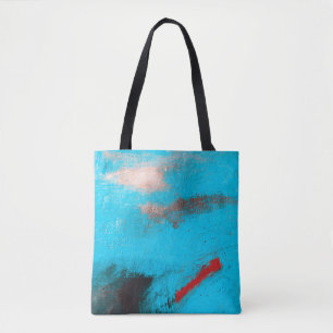 Tote Bag Art Abstrait Arrière-plan, peinture, fine, bleu, t