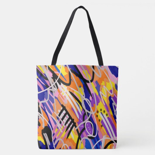 Tote Bag Art Abstrait audacieux et expressif (Devant)