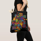 TOTE BAG ART ABSTRAIT - CITY MAPS II (De près)