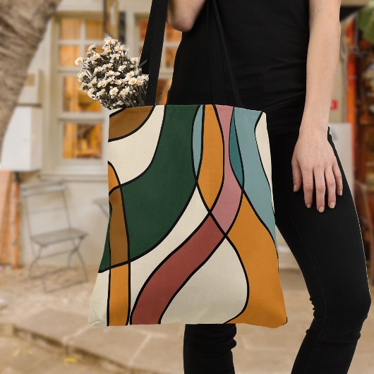Tote Bag Art abstrait de la mi-siècle terrien