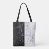 Tote Bag Art abstrait de ligne de griffes minimes (Dos)