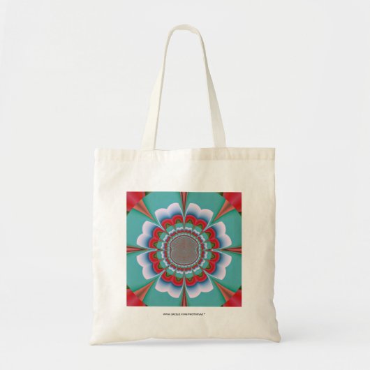 Tote Bag Art abstrait de mandala psychédélique rétro en fle (Devant)