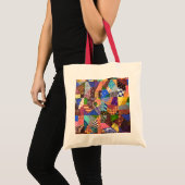 Tote Bag Art abstrait d'édredon de patchwork d'édredon fol (Devant (produit))