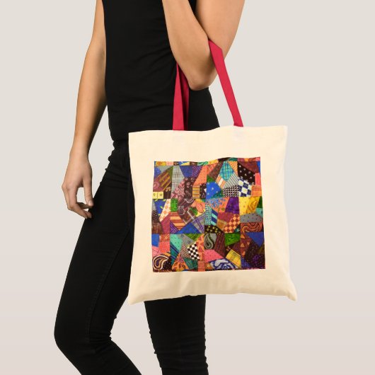 Tote Bag Art abstrait d'édredon de patchwork d'édredon fol (Devant (produit))