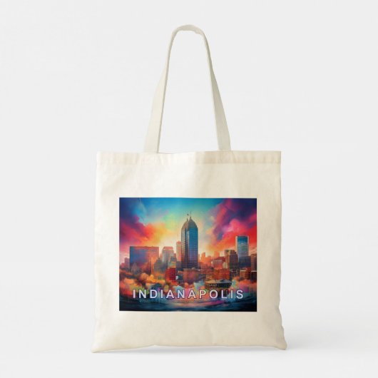 Tote Bag Art Abstrait d'Indianapolis (Dos)
