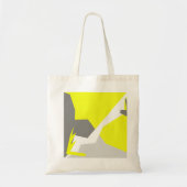 Tote Bag Art Abstrait Énergie gris jaune (Devant)