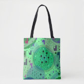 Tote Bag Art abstrait : Fruit Kiwi Vert (Devant)