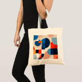 Tote Bag Art Abstrait géométrique du milieu du siècle scand (Devant (produit))