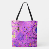 Tote Bag Art abstrait : Glitch violet (Dos)